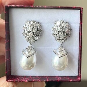 Simulated Pearl Earrings